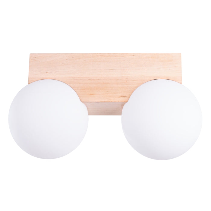SOLLUX SL.1683 Lámpara de techo BULBO 2 madera natural madera natural/blanco