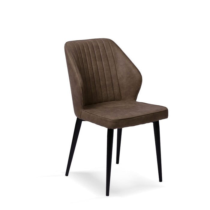 FURNITURE STYLE FS7031VISOPU TRIANA Pack 4 Sillas de Comedor Imitación Piel Color Visón