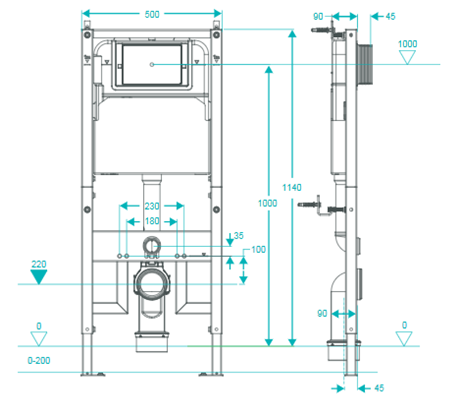 AQUORE MÁGINA PRO Estructura Con Cisterna Empotrada