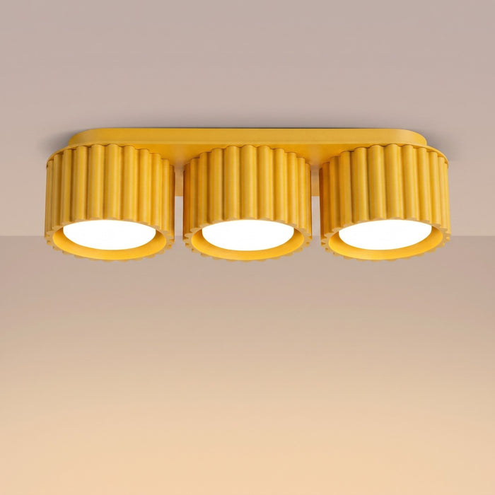 SOLLUX SL.2640 Plafón AURA 3 amarillo Gx53