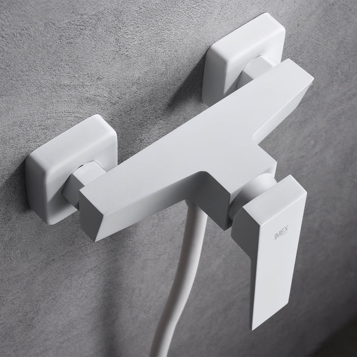 IMEX BDAR025-5BL ART Matte White Single-Handle Shower Kit