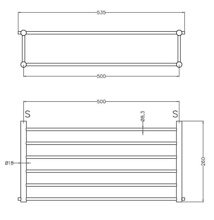 MEDICLINICS AI0040CS Estante Para Toallas Inox Satinado