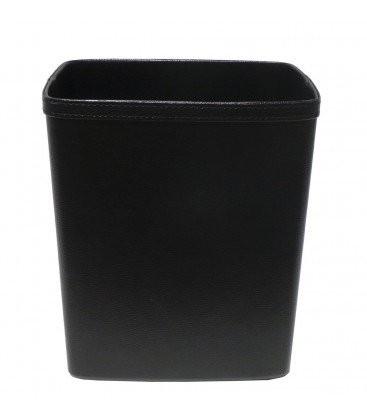 ANDREA HOUSE PA12224 Papelera Negra Efecto Piel