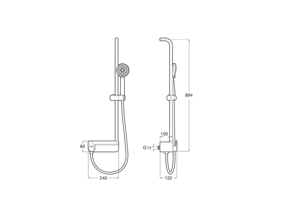 ROCA A5A9A88C00 DECK M Columna de Ducha Monomando con Repisa Cromo