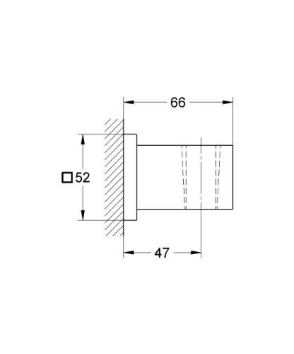 GROHE 27 693 000 EUPHORIA Cube wall mount bracket