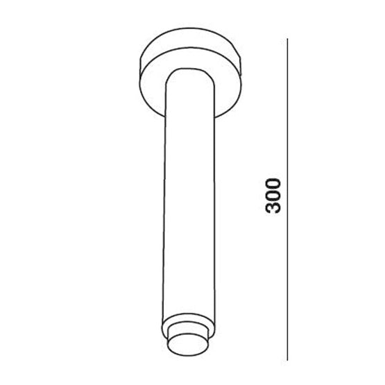 PRESTO 66800 Brazo de ducha vertical minimalista Cromo