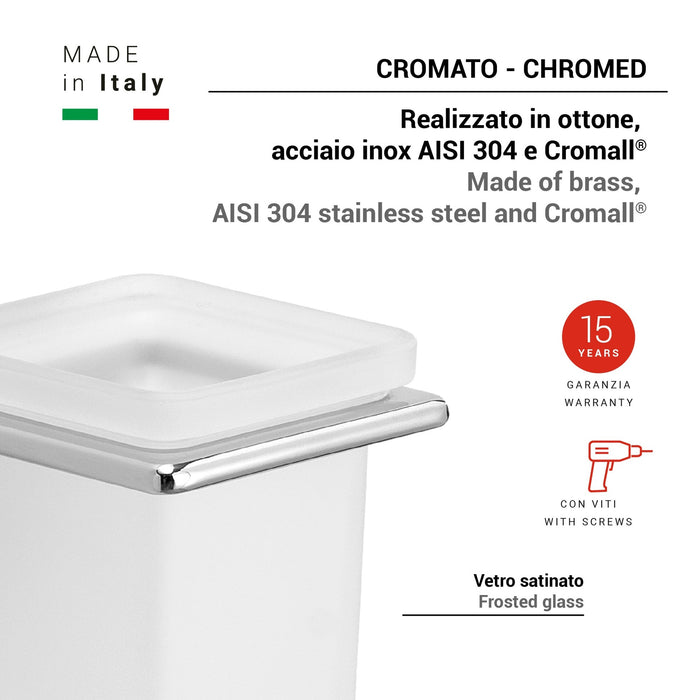 GEDY A9101300000 IL GIGLIO Chrome Toothbrush Holder