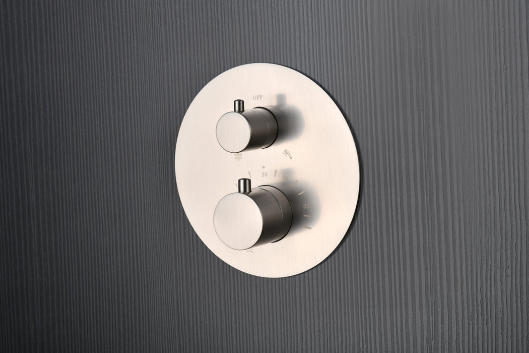 IMEX GTM039/NQ MONZA Grifo Termostático Ducha Empotrado Color Níquel Cepillado