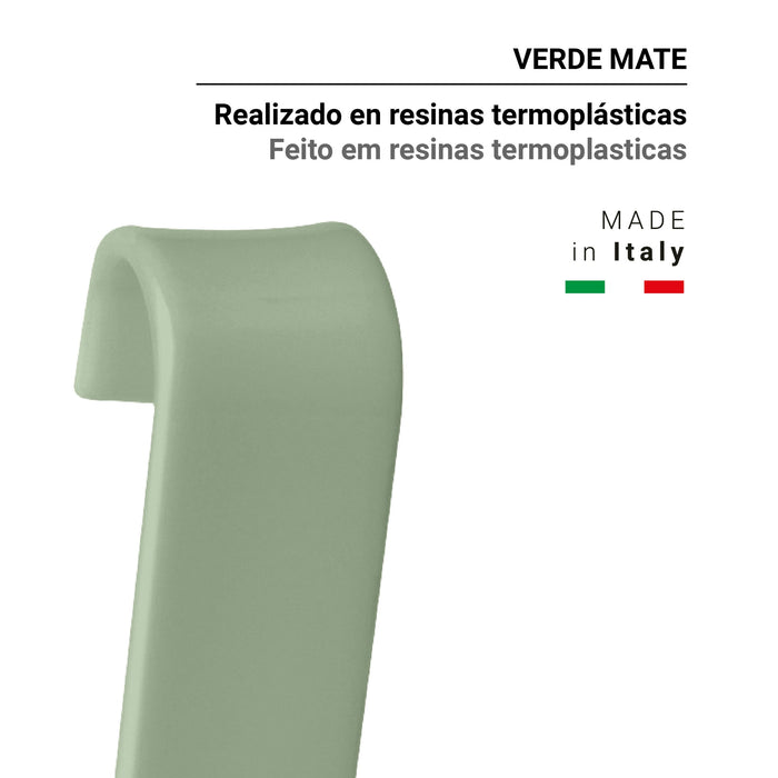 GEDY 20250700900 MERLINO Percha colgable para radiador verde mate