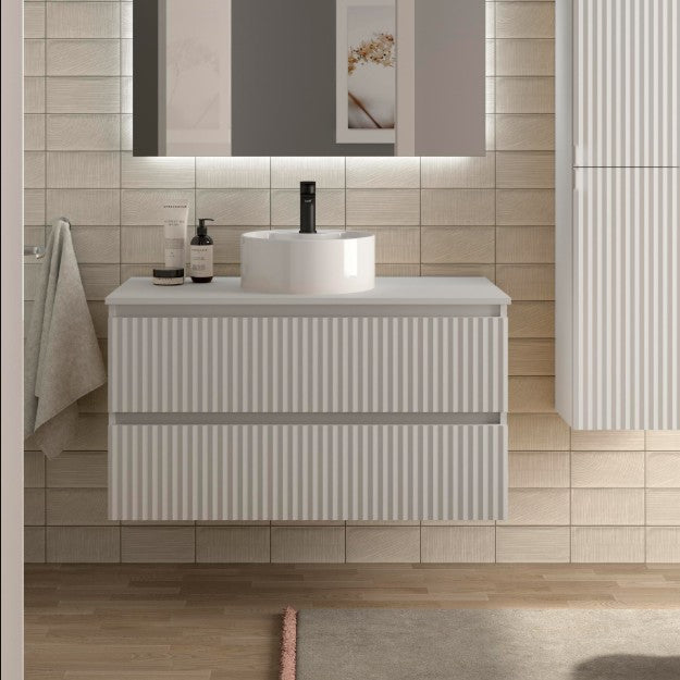 SALGAR KIRA Mueble+Lavabo LISBOA Color Blanco Mate