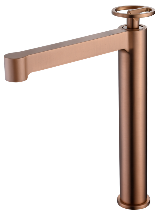 IMEX BDC033-3ORC OLIMPO Monomando Lavabo Alto Oro Rosa Cepillado
