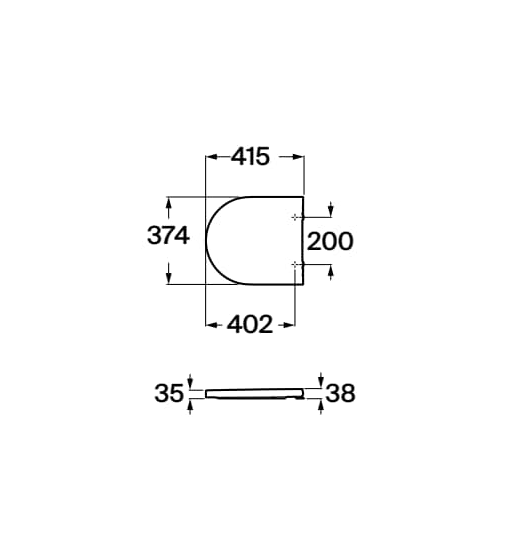 ROCA A80152C00B INSPIRA ROUND Compacto Tapa WC Amortiguada Blanco Brillo