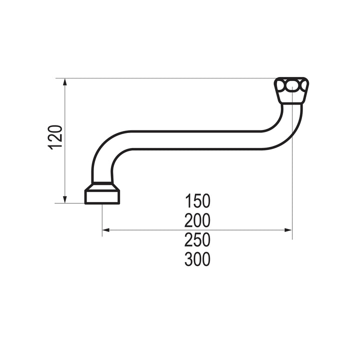 PRESTO 30925 Caño giratorio para 3500 Cromo