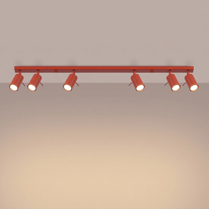 SOLLUX SL.2194 Plafón RING 6L rojo