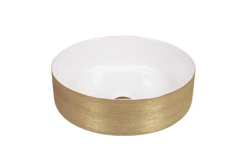 DUNE 188011 HELLER WHITE&GOLD Lavabo de Sobreencimera