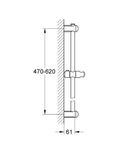 GROHE 27 499 000 EUPHORIA 600 shower bar