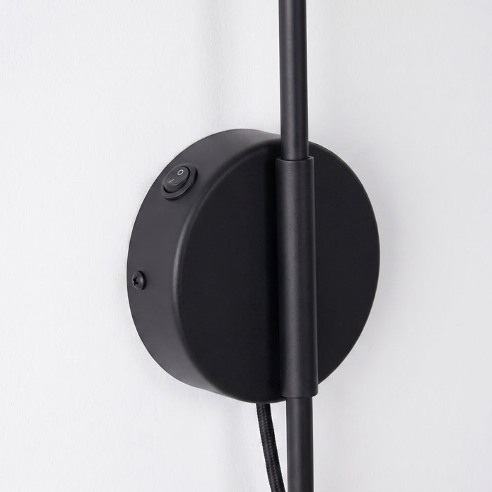 SOLLUX SL.2492 Aplique de pared NOX 1 negro con interruptor