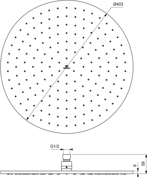 IDEAL STANDARD A5804AA Rociador Redondo 40 Cromo