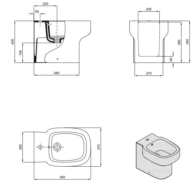SANITANA BE YOU Bidet BTW White