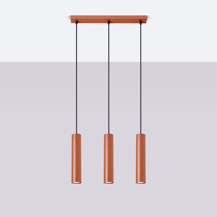 SOLLUX SL.1491 Lámpara colgante LAGOS 3L rojo ocre ocre rojo