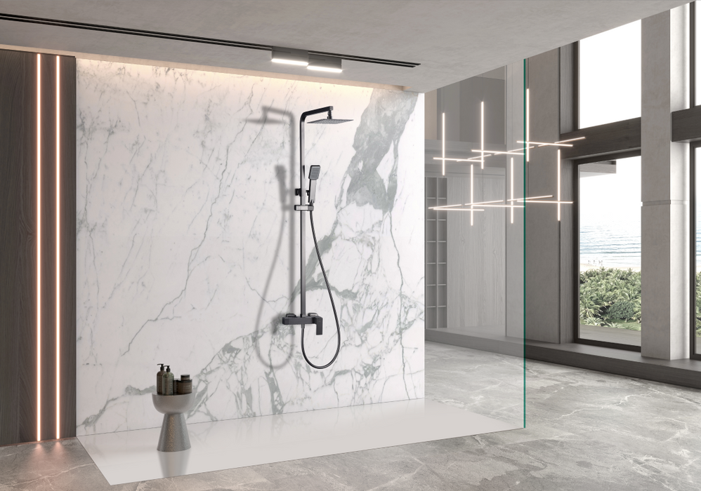 IMEX BDP048/BGM PISA Conjunto Ducha Monomando Black Gun Metal