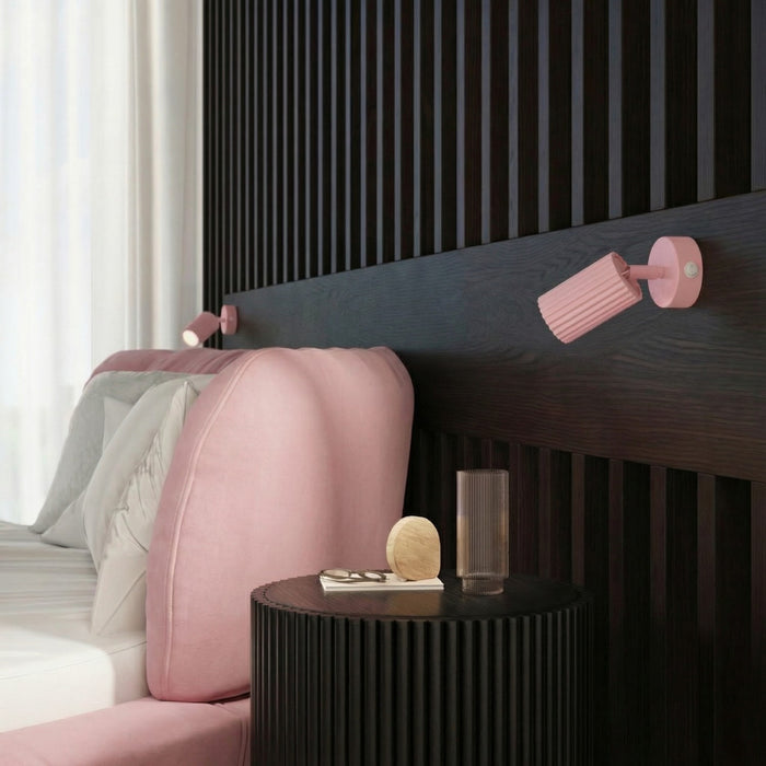 SOLLUX SL.1933 Aplique de pared KARBON rosa con interruptor