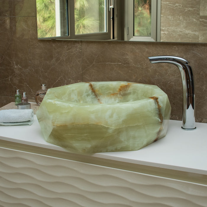 FORZINI FZ-LG-ONX-107 HERMES Lavabo de ónix Verde claro