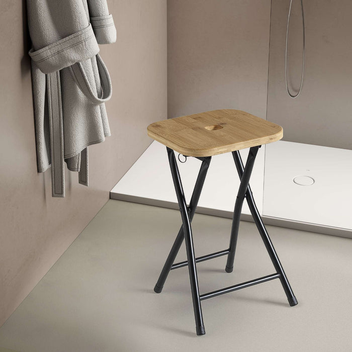 GEDY CO774100300 KENTA Stool Matte Black-Natural