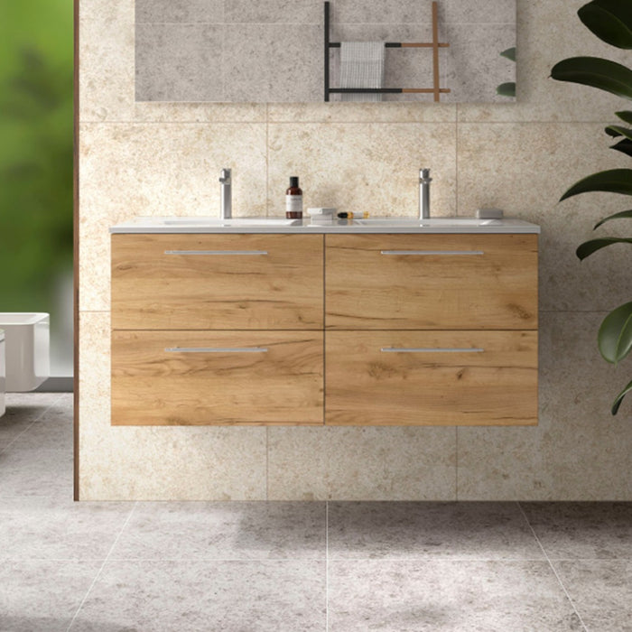 SALGAR 118063 SILANE Mueble+Lavabo 120 Roble África Tirador Anodizado