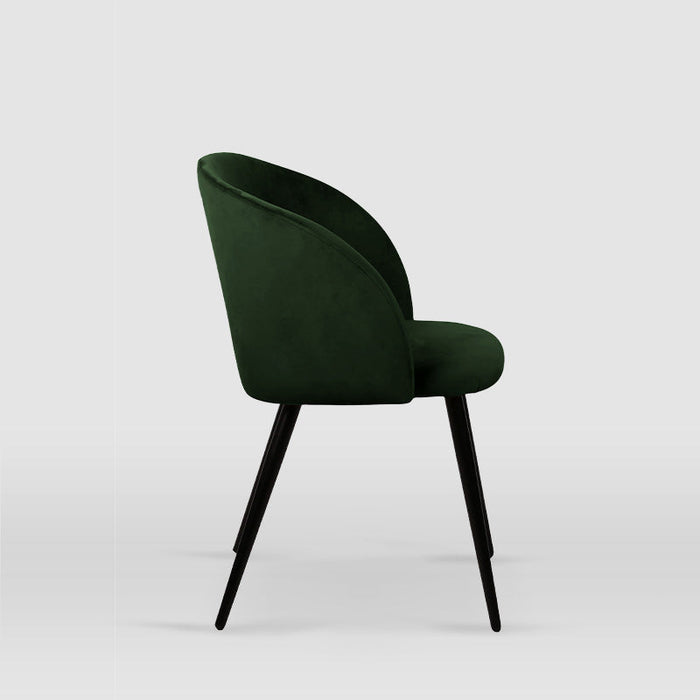 FURNITURE STYLE FS7066VBOTVEL IRIA Pack 4 Sillas de Comedor Terciopelo Color Verde