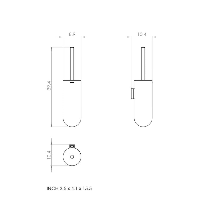COSMIC WJC277A0001089 GEYSER Wall Toilet Brush Holder Olive