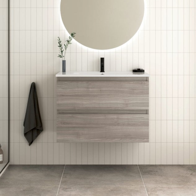 ROYO KENA Vanity unit Wall Hung 2 Drawers Sanded Gray