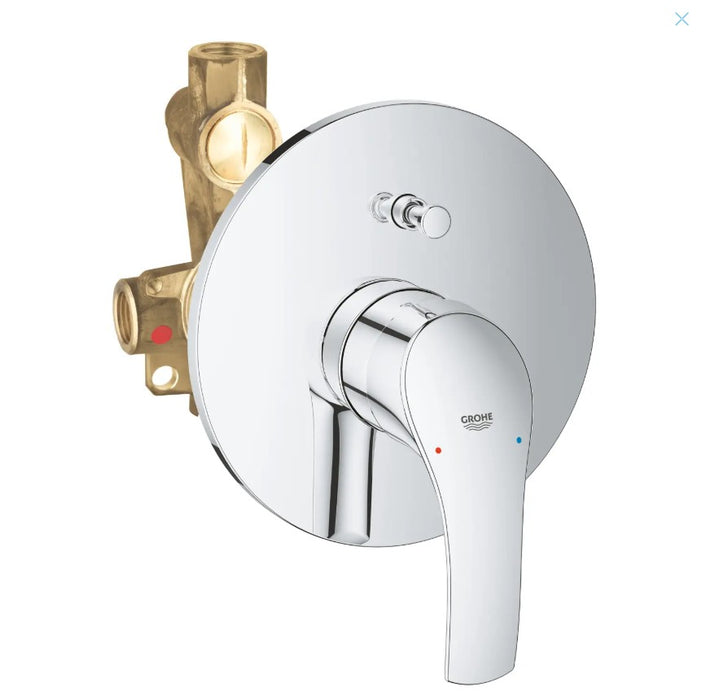 GROHE 33 305 001 EUROSMART Grifo Monomando Empotrado Bano-Ducha Cromo Sin Equipo