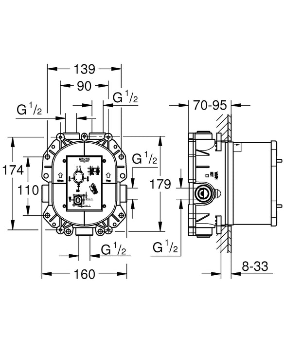 GROHE 35 500 000 RAPID T Interior Para Termostáticos Empotrados