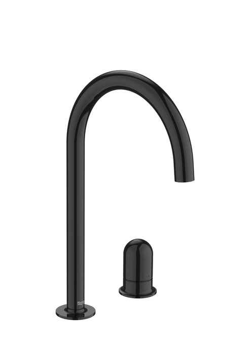ROCA A5A3W3FCN0 NU Single-lever Sink Faucet with Shelf Handle Dome Handle Black Titanium