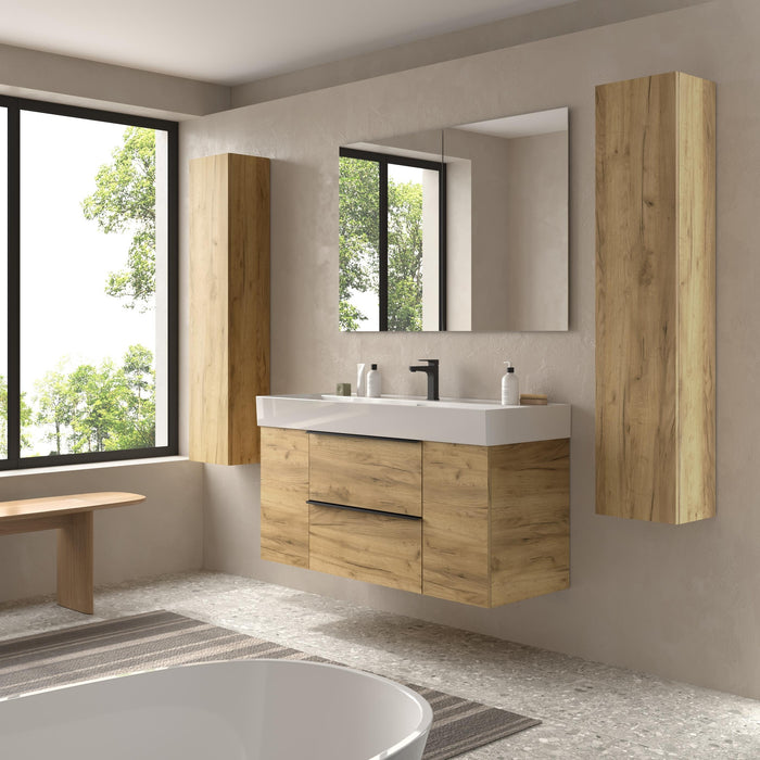 SALGAR 116094 NABUA PLUS Mueble de Baño 1 poza Porcelana 120cm Roble