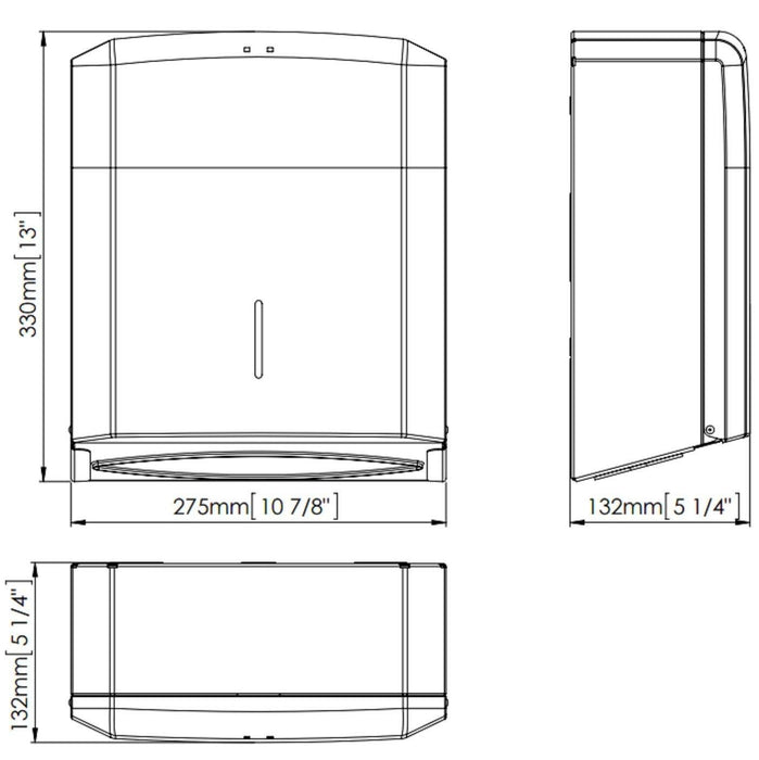 MEDICLINICS DT2106C Dispensador de Papel Toallas Inox Brillo
