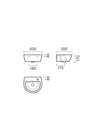 SANITANA POP ART Wall Sink 40 White Gloss