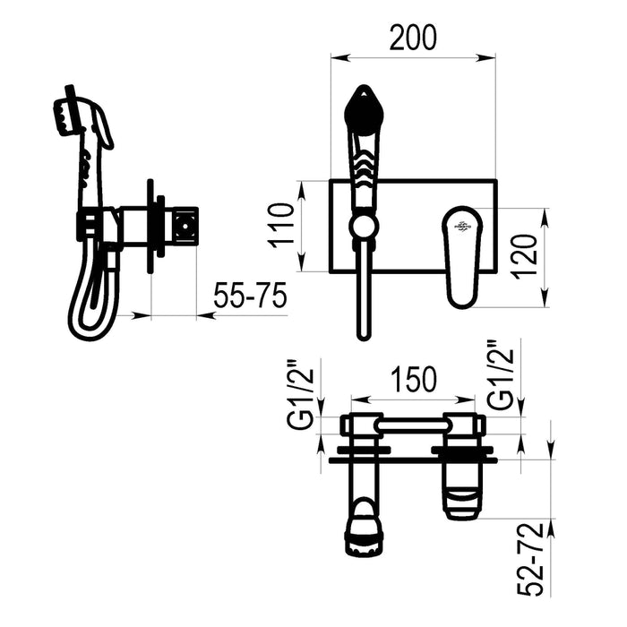 PRESTO 7207500 Dalma inodoro placa Cromo