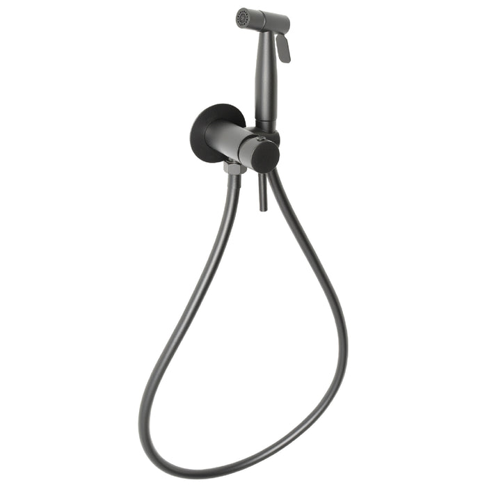 GEDY MXGA1014000 GARDA Ducha higiénica para WC de pared monomando 2 jets negro mate