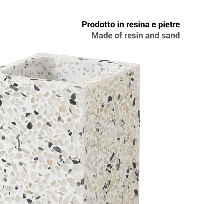 GEDY ZO982000000 ZOE Portacepillos Blanco Negro