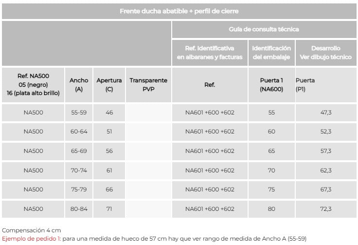 KASSANDRA NA500 NARDI Folding Shower Screen Silver Gloss
