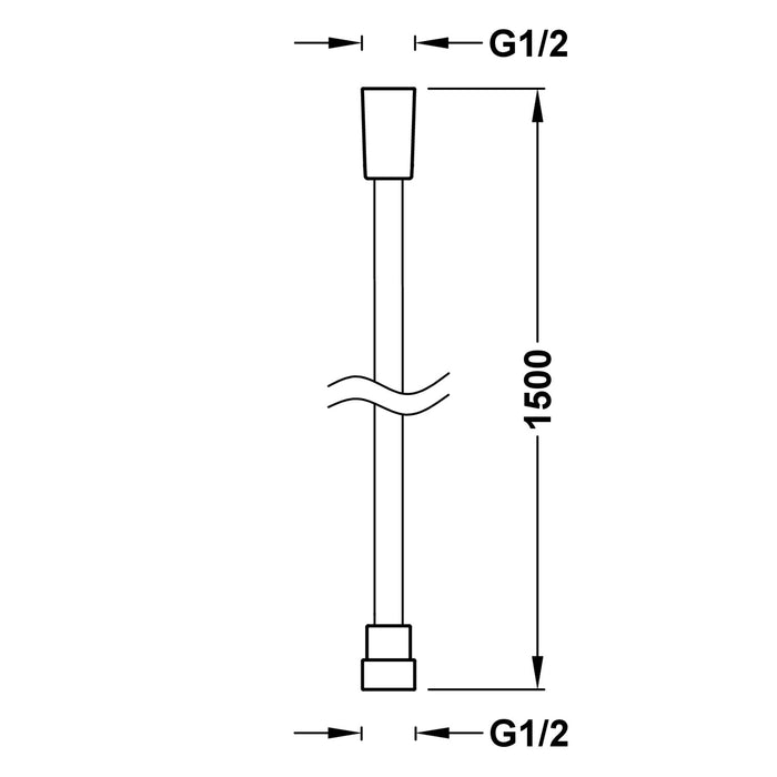 THREE 913460915AC SHOWER COMPLEMENTS Satin Flexo Steel Color