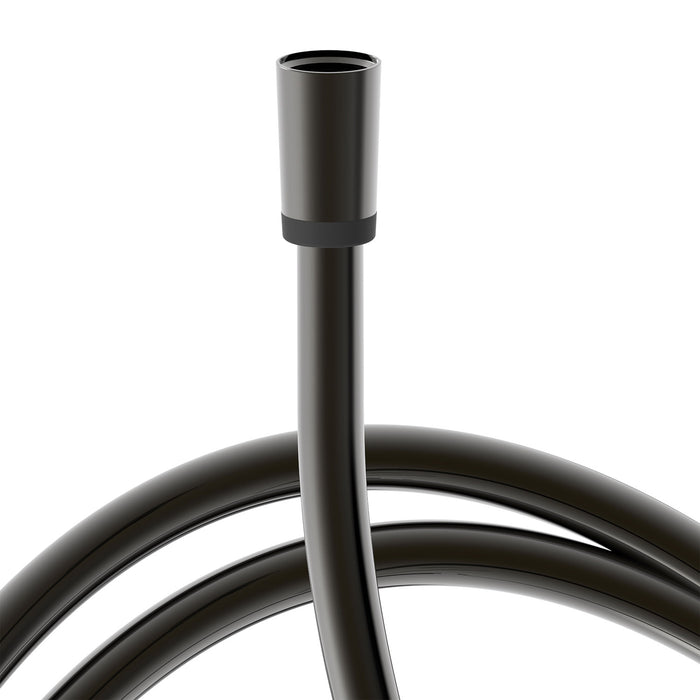 TRES 9134609KM SHOWER ACCESSORIES Satin Finish Hose Metallic Black Color