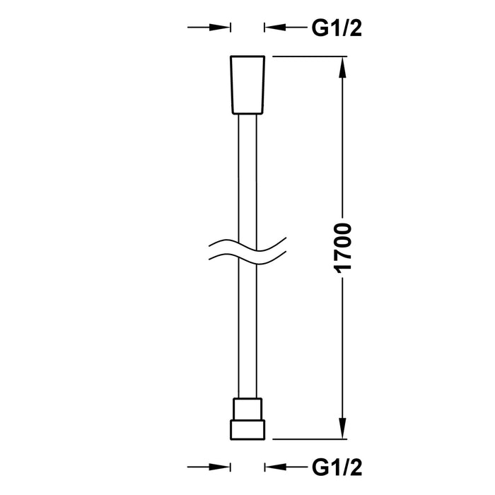 TRES 9134609AC SHOWER COMPLEMENTS Satin Flexo Steel Color