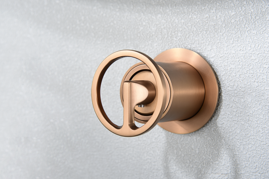 IMEX GLC033/ORC OLIMPO Monomando Empotrado Lavabo Oro Rosa Cepillado