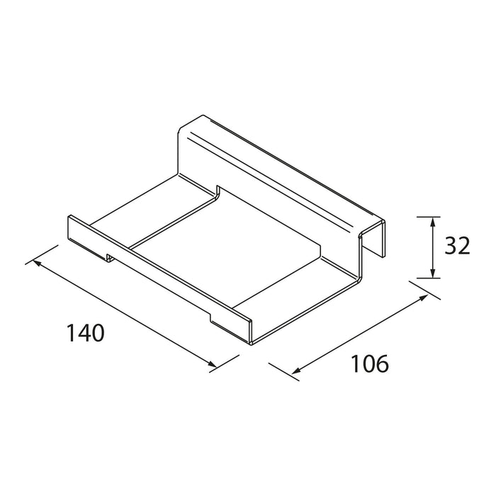 SALGAR 97668 LLOYD Soporte Secador Plancha Negro Mate