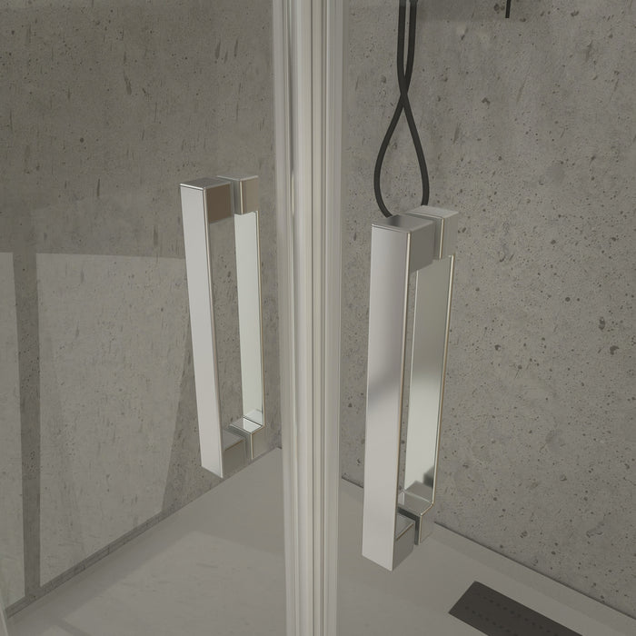 BATHME LONDON-2 Mampara Ducha 2 Fijo+2 Corredera Cromo Transparente