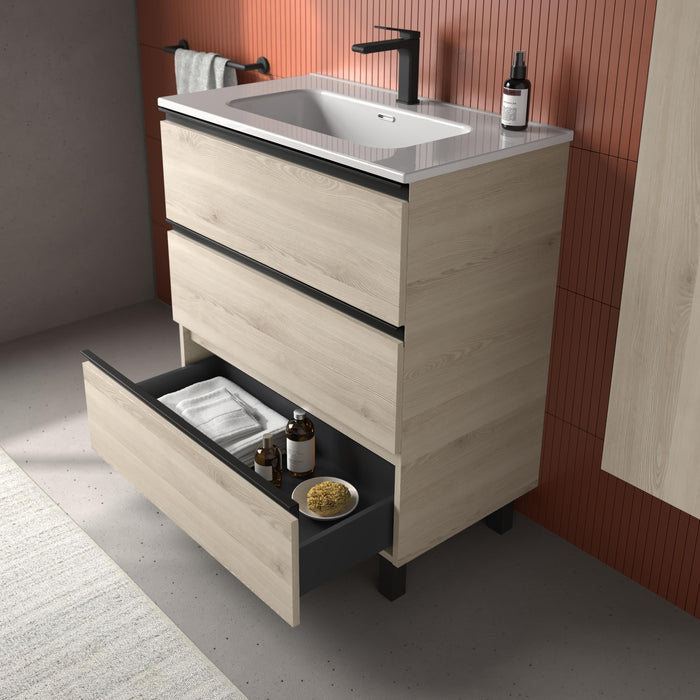 SALGAR BEQUIA METAL Mueble 3C Lavabo Constanza 120 cm Natural