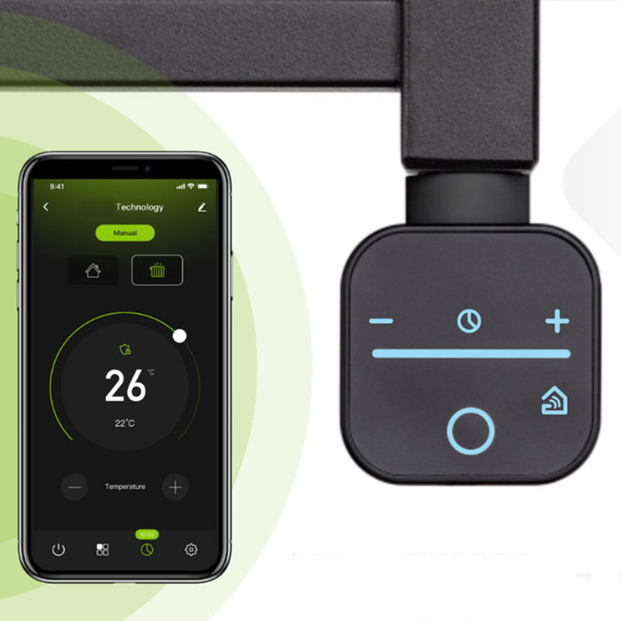 LLAVISAN L305924 Termostato Wifi Negro Con Resistencia